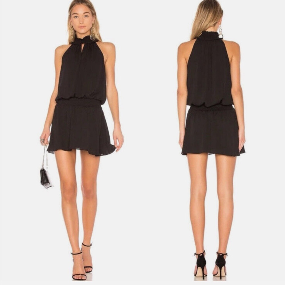 Amanda Uprichard Kimmie Smocked Sleeveless Mini Dress